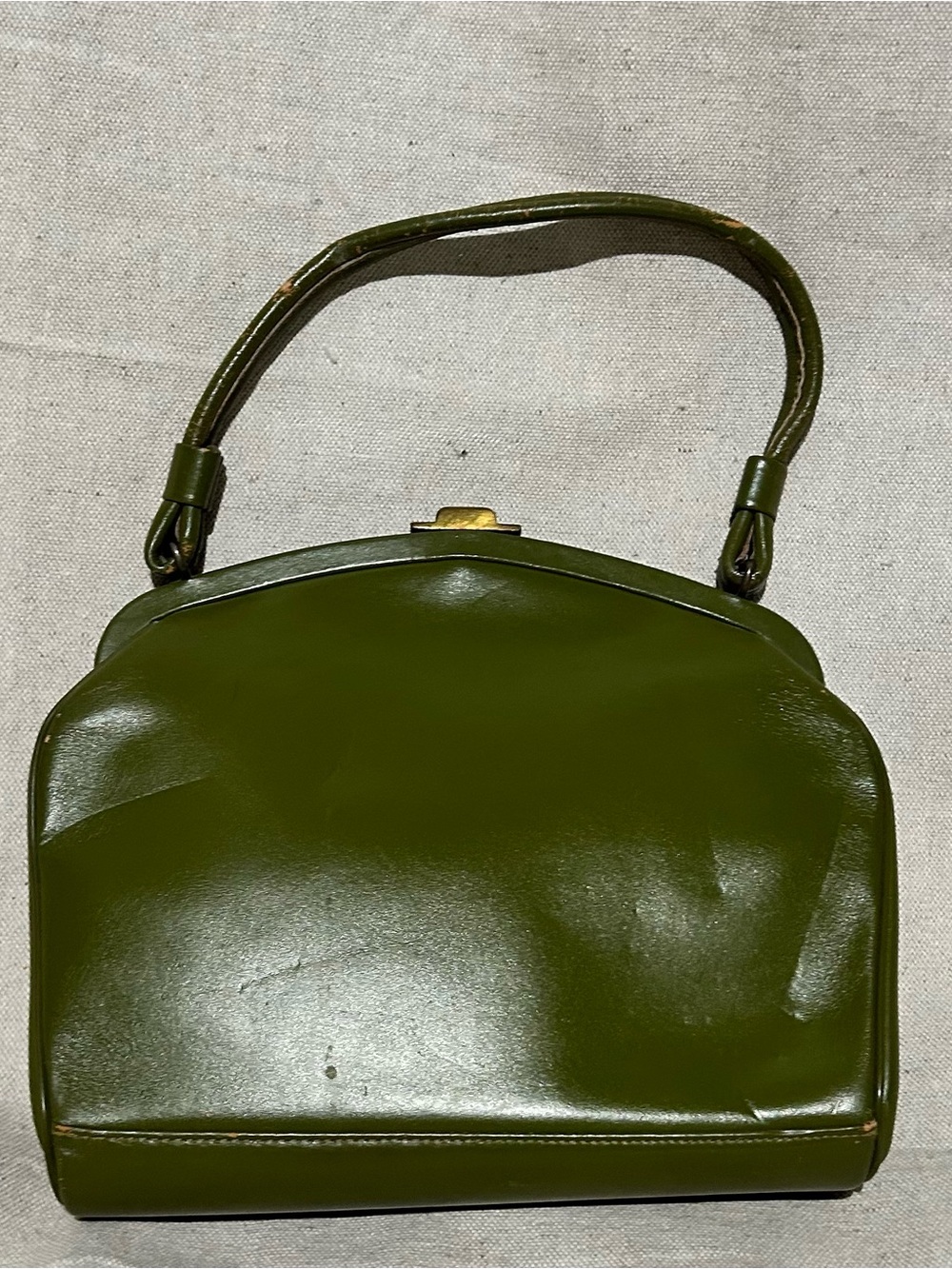 Olive Green Mid Century Modern Top-Handle Women's Bag